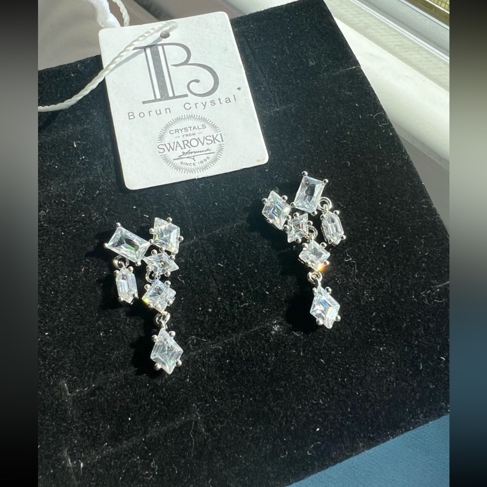 Gorgeous Sparkly Swarovski Elements Silver Plated… - image 5